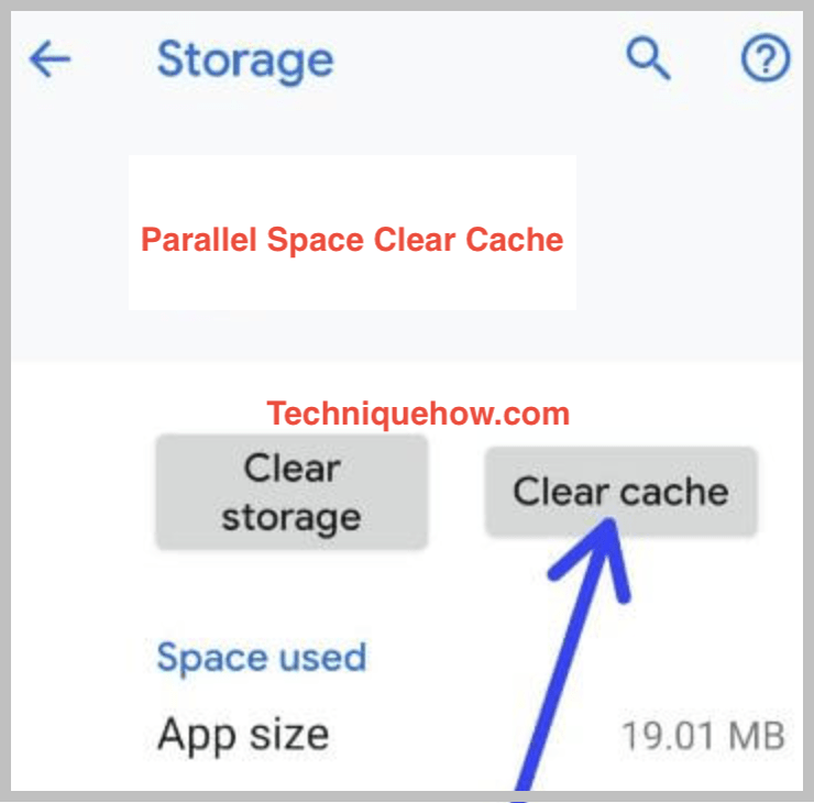 clear cache parallel space