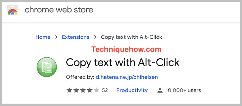 copy text with alt extension
