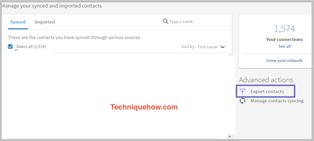 export contacts linkedin