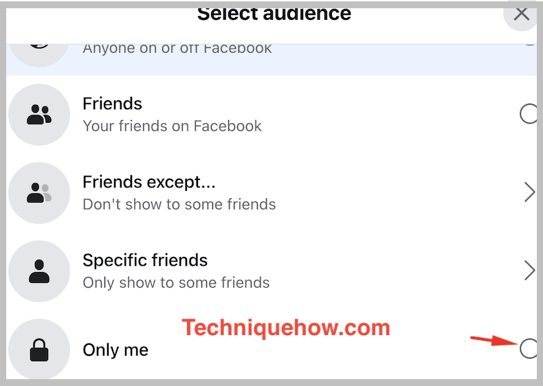 facebook only me settings