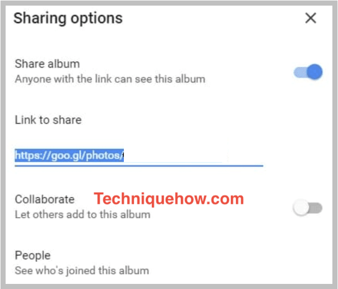 google photos link