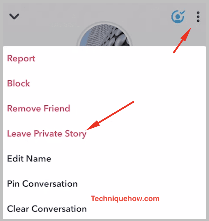 leave private story snapchat