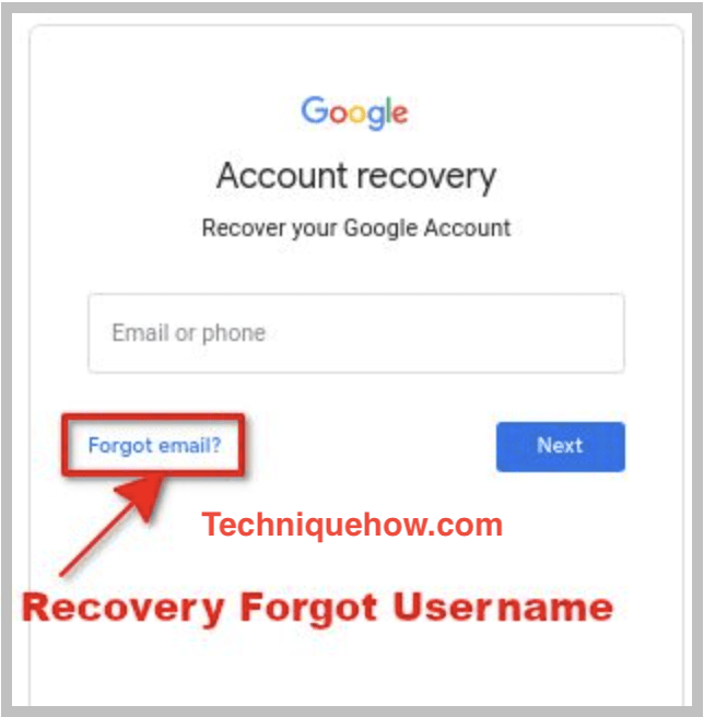 recover google username