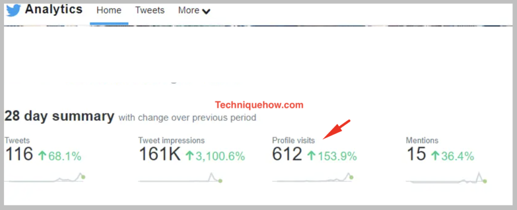 profile visits on twitter analytics