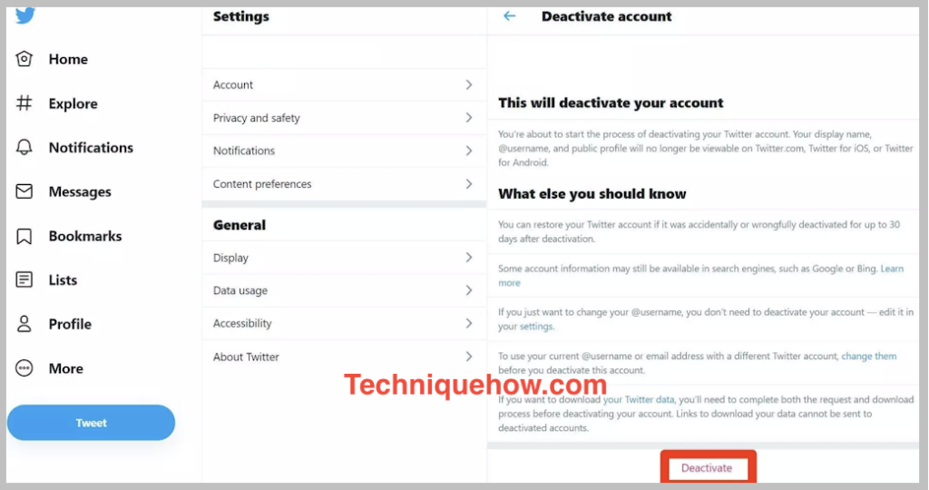 twitter deactivate account