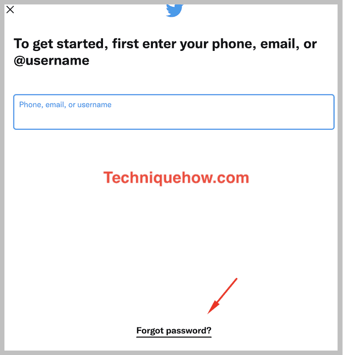 twitter forgot password