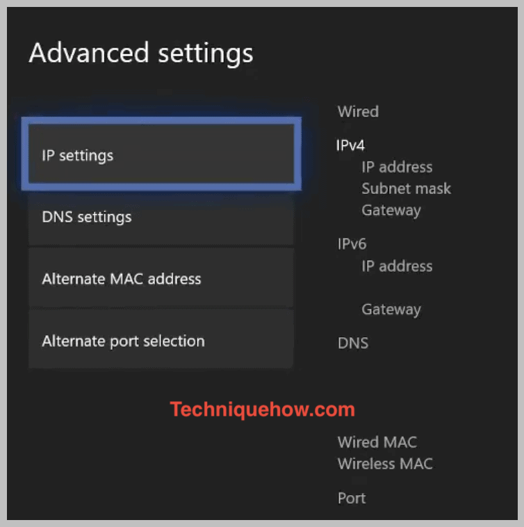 advanced settings Xbox ip