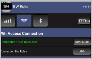 BW Ruler app setup