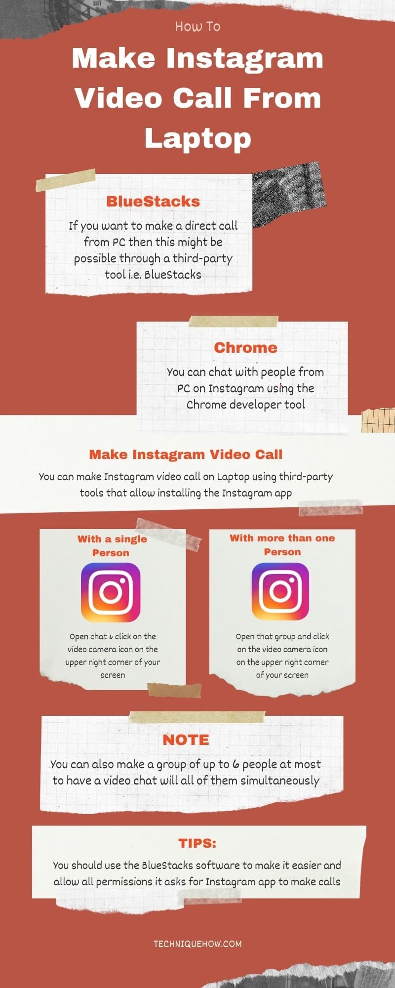 infographic_Make Instagram Video Call on Laptop