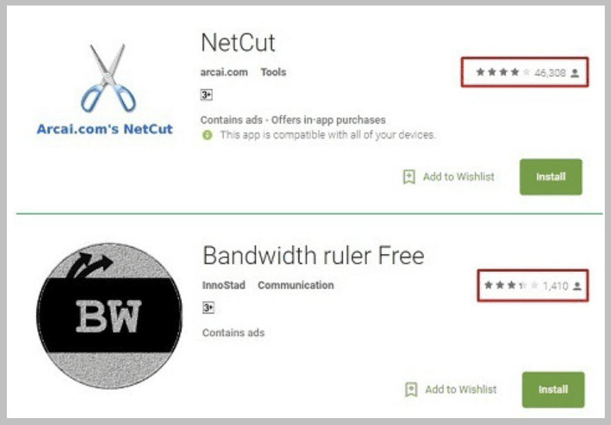 netcut app bandwidth ruler app