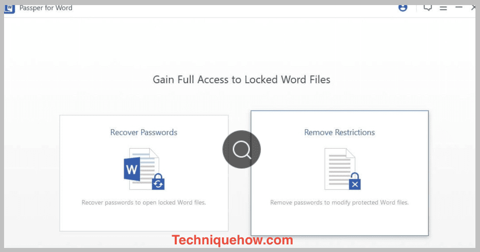 remove password passper tool