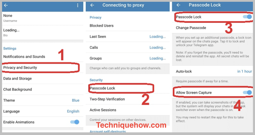 telegram allow screen capture