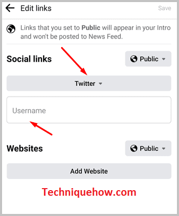 Add Social Links Twitter
