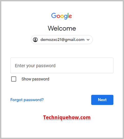 Google account enter your password