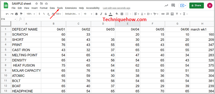 Google sheet Tool