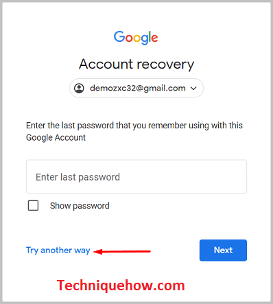 Try another way on Gmail account
