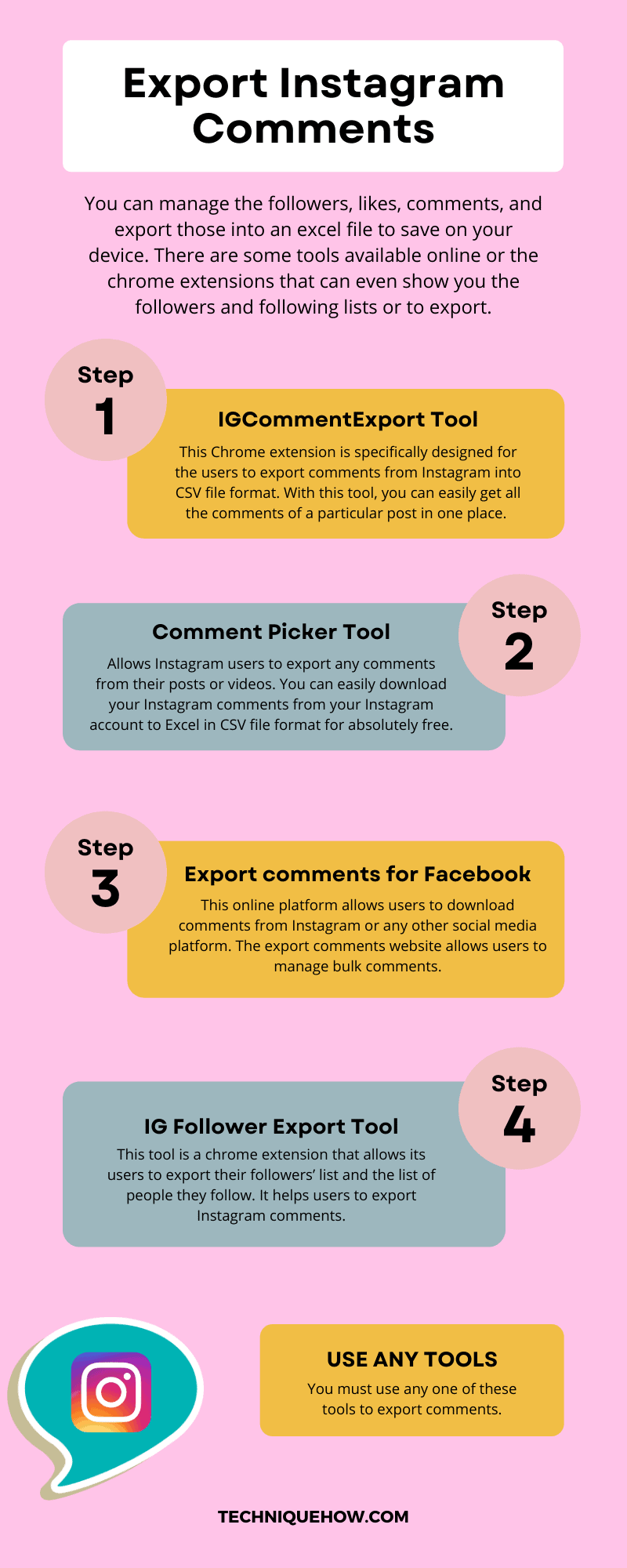 instagram comment export free