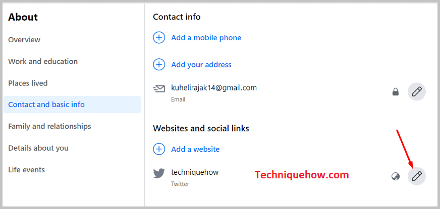 Link profile to Twitter