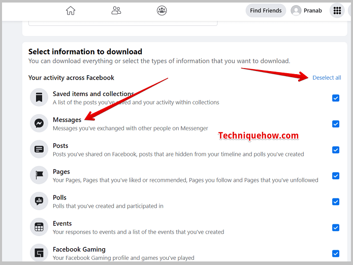 Facebook Deselect All