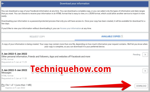 Facebook download file