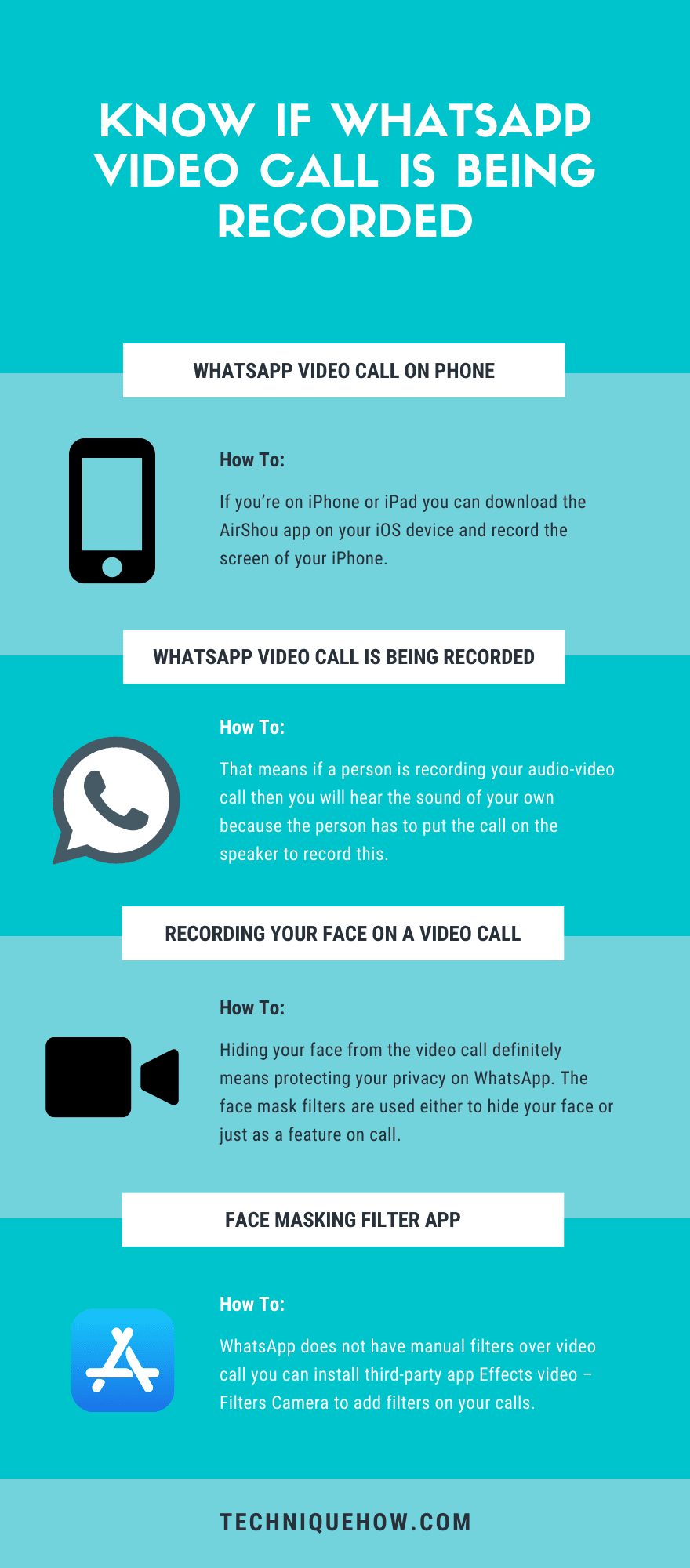 Infographic_Know if WhatsApp video call is being recorded by Someone