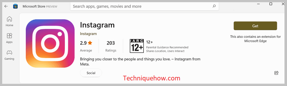 Instagram for Windows 11