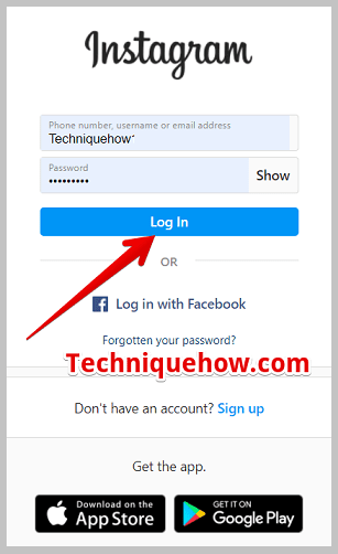 Instagram's home page