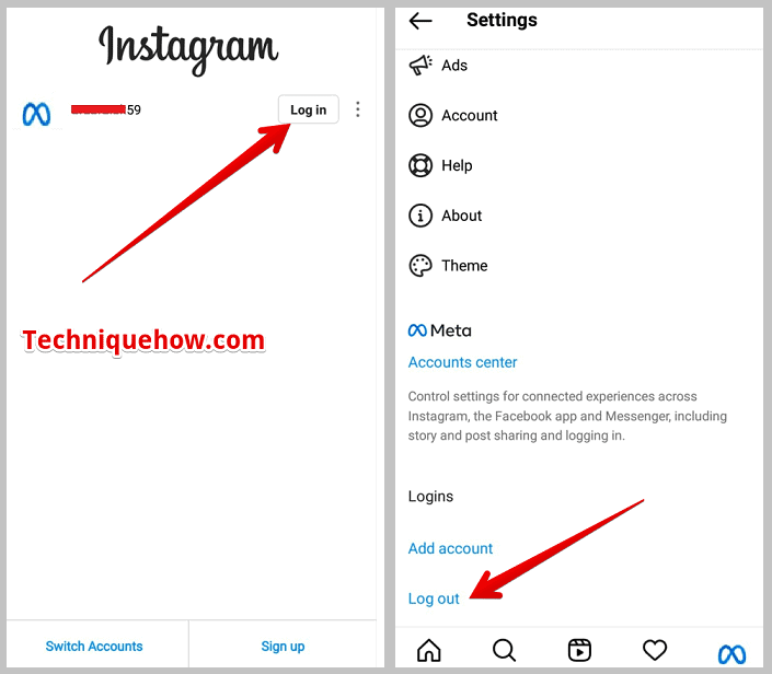 Log-in and Log-out