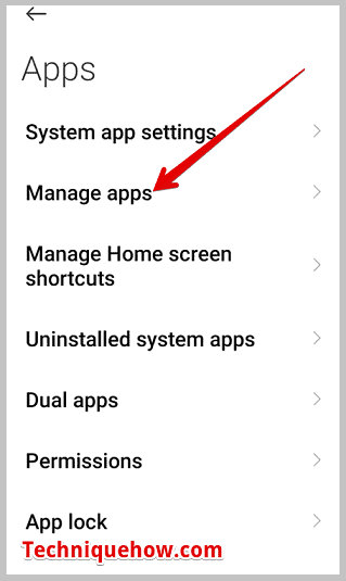 Manage apps