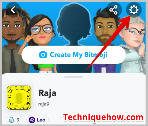 Settings of Snapchat