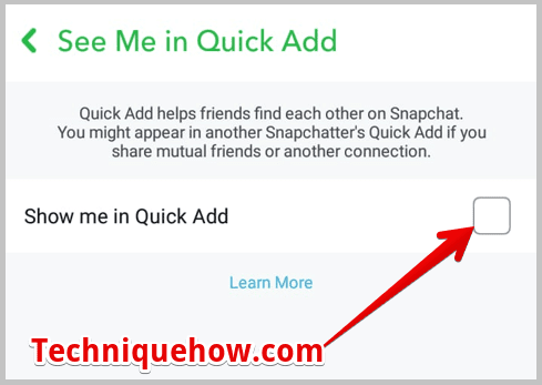 Show me in Quick Add
