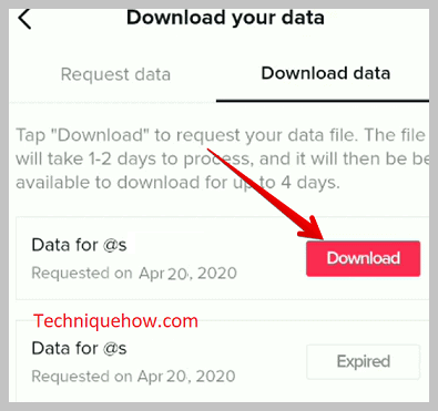 TikTok Request Data
