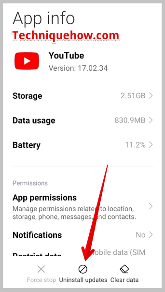 Uninstall Updates option