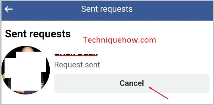 cancel request mobile