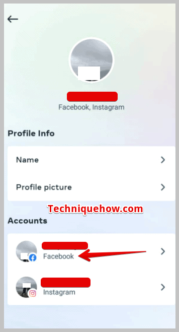 Accounts list