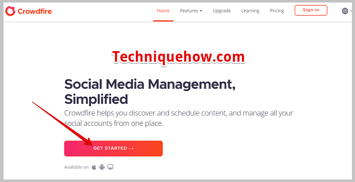 Click on the option Get Started