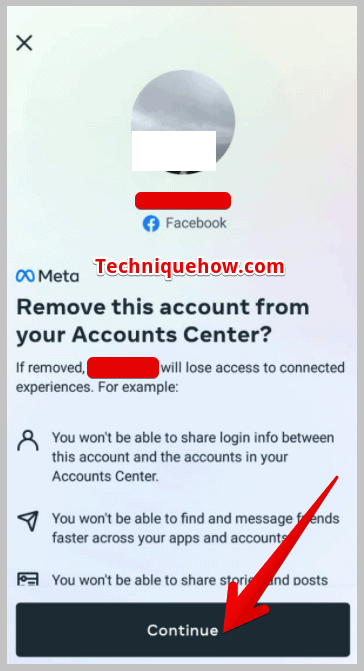 Clicking on Continue