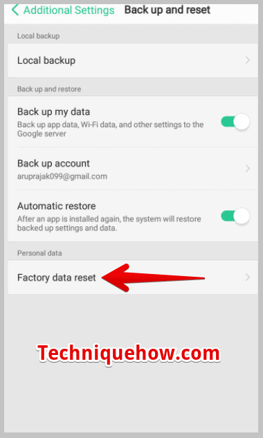 Factory Data Reset