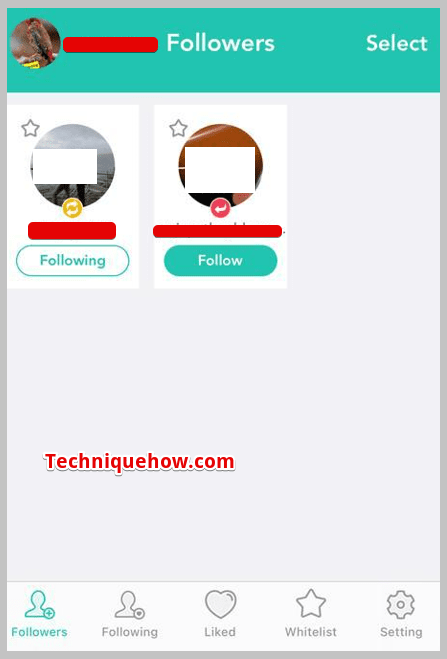  Followers interface