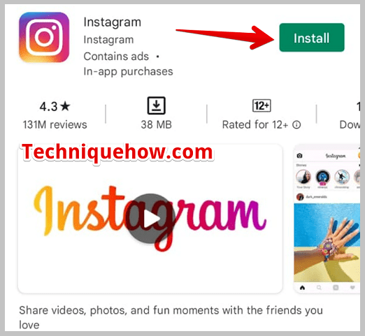 Google Play Store instagram