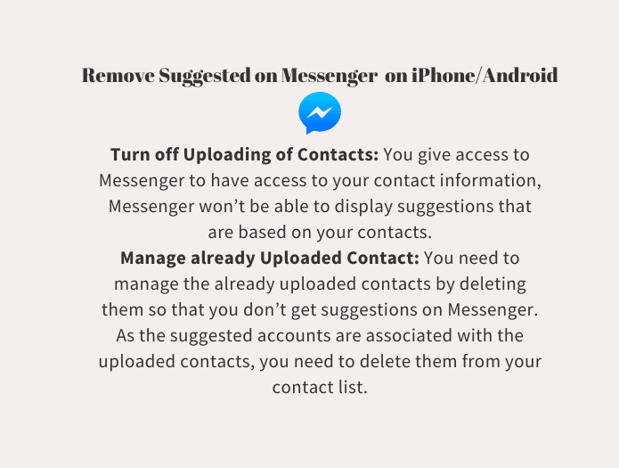 Info_How to remove suggested on Messenger iPhone or Android