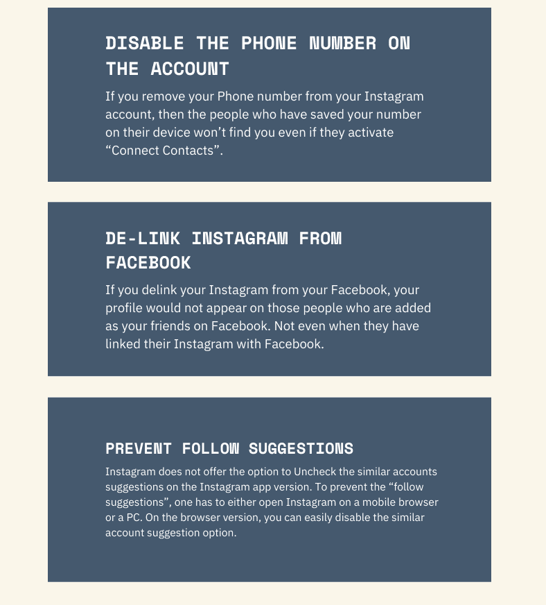 Info_How to stop your account from being suggested on Instagram
