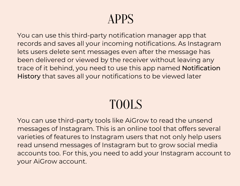 Info_Read unsend messages on Instagram