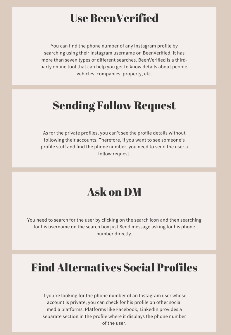 Info_Find the Phone number of private Instagram account