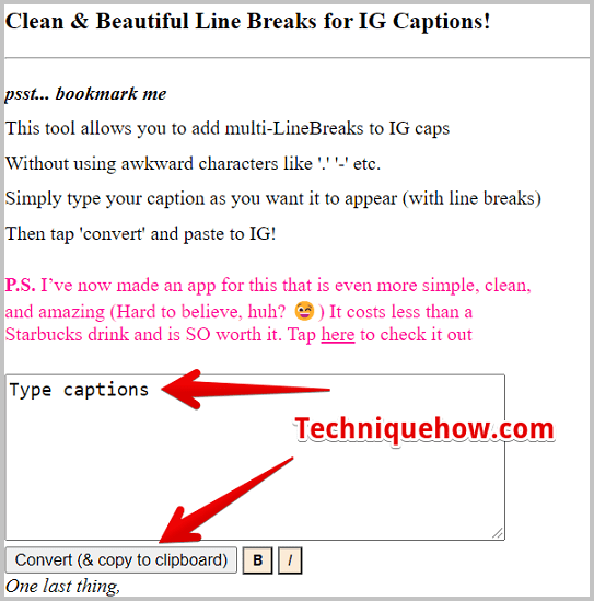 Line break tools
