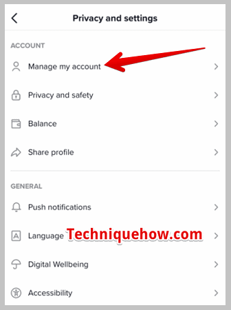 Manage my account