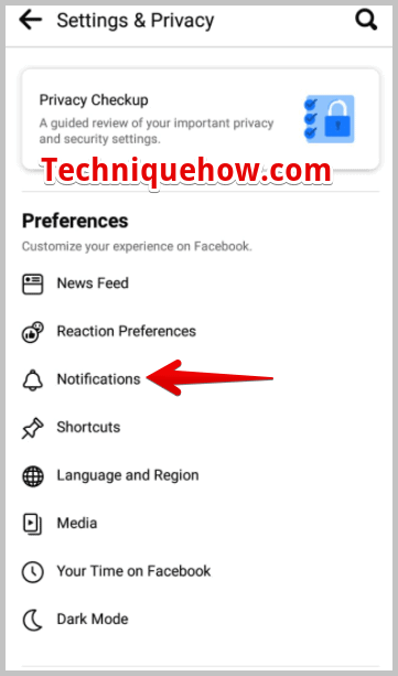 Notification on facebook
