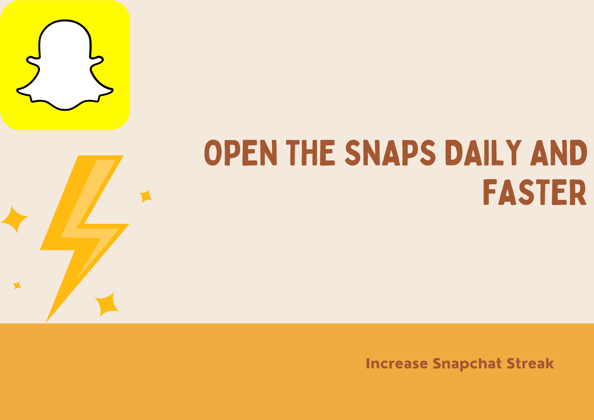 Open the snaps daily and faster