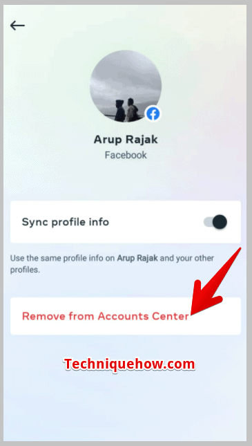Remove from Accounts Center