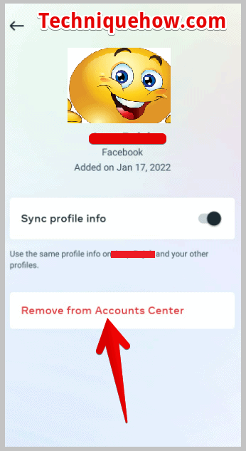 Remove from Accounts Center